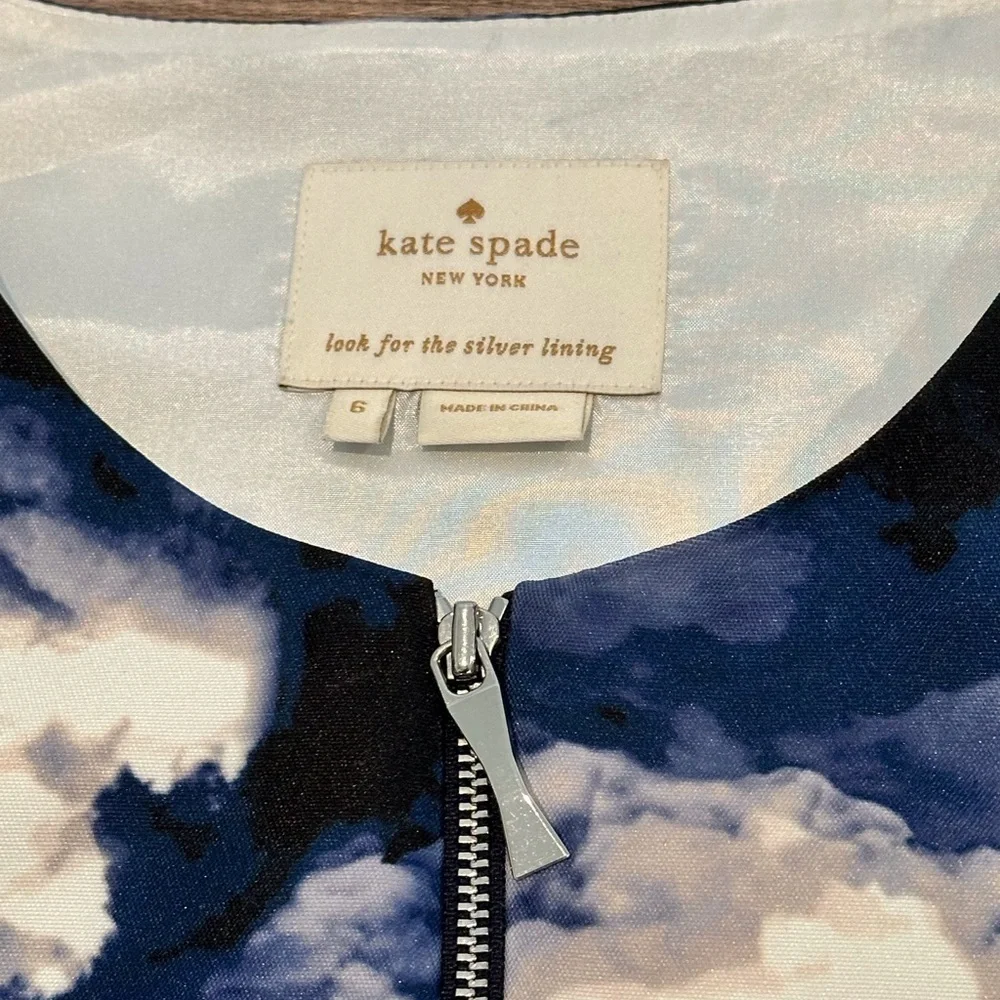 NWOT Kate Spade New York Joss Dress in Blue Dusk and Cloud Size 6